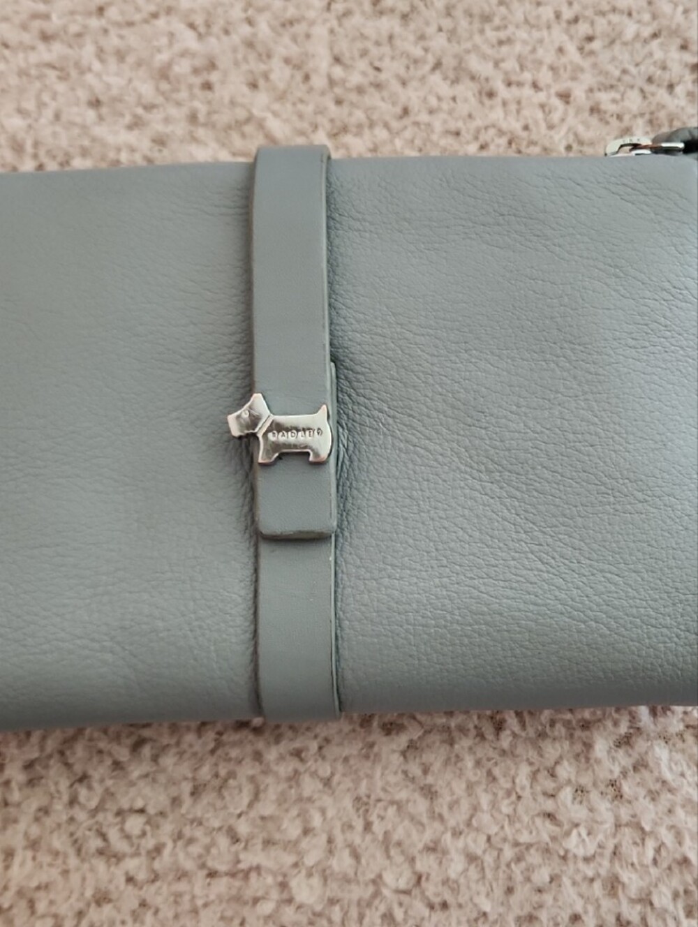 RADLEY LONDON Grey Leather Wallet with Silver Scottie Charm